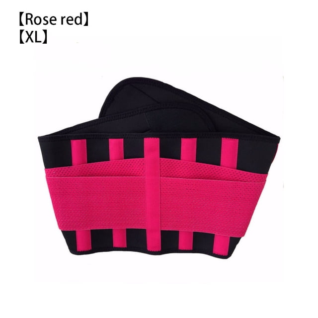 Minnieouse Entrenador de cintura para mujer Ejercicio físico Soporte de cintura ajustable Brace Workout Lumbar Shaper, xL, Black Moldeadores de cintura Rosa roja SG