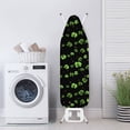 thumbnail image 3 of HELLHERO Lucky Clover Pattern Ironing Board Cover Hook and Loop Fastener Elastic Edge Fabric Dust Proof 15x54 Inch, 3 of 5