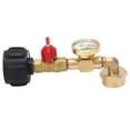 thumbnail image 2 of Adaptador de recarga de propano con manómetro y válvula de control de encendido y apagado. Adaptador de codo de gas para tanque de 1 lb. Cilindro QCC1 de 1 a 20 lb., 2 of 14