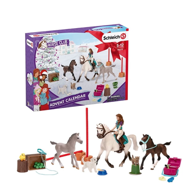 Schleich Horse Club Advent Calendar Toy with Rider Doll & 3 Horse Toy Figures, Great Kids Gift for Ages 5+ - Walmart.com schleich-horse-club-advent-calendar-toy-with-rider-doll-3-horse-toy-figures-great-kids-gift-for-ages-5-walmart-com