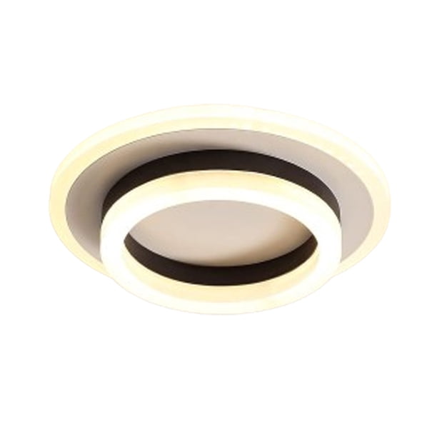 Lámparas de techo empotradas, diseño de anillos entrelazados, lámparas de techo de metal acrílico ajustables de tres colores para baños, dormitorios, cocinas, salas de estar, comedores, hoteles,