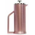 thumbnail image 3 of Lafeeca French Press Coffee Maker - Stainless Steel Double Wall Vacuum Insulated - Large Thermal Brewer 34 oz 1000 ml Rose Gold, 3 of 6