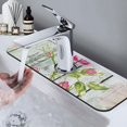 thumbnail image 7 of Pofeuu Vintage Wood Background with Floral Print Splash Guard for Sink Faucet Sink Gadgets-Splash Guard Behind Faucet Drip Catcher for Kitchen, Bathroom,Sink Mat, 7 of 7
