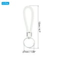 thumbnail image 2 of Braided Leather Keychain with Stainless Steel Key Ring, PU Woven Wristlet Lanyard, White 3 Pack, 2 of 5