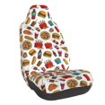 thumbnail image 1 of Wukai Hot Dog Pizza Full Set Car Seat Covers with Soft Padding Universal Auto Front Seats Protector and Cushion Mat, 1 of 5
