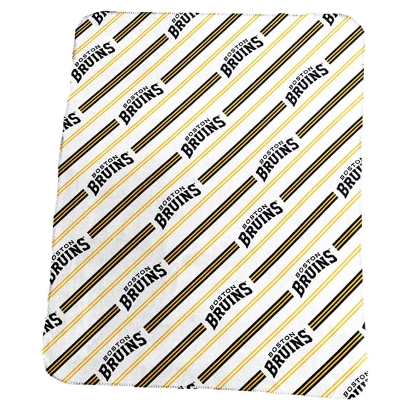 Logo Brands Boston Bruins 50" x 60" Classic Vertical Stripe Fleece Throw Blanket
