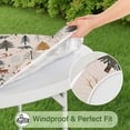thumbnail image 5 of Beige Christmas Forest Animal Pattern Round Fitted Tablecloth with Elastic Edge,Dining Table Cover Waterproof,Outdoor Round Tablecloth for Camping,Dining,Indoor and Outdoor, 5 of 7