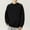 Black, variant on Ripped Funky Sweaters for Men 2024 Solid Crew Neck Sweater Thick Warm Winter Pullover Tops Casual Long Sleeve Streetwear