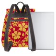 thumbnail image 3 of Disketp Red Vintage Flowers Mochila de Cuero para Mujer, Bolso de Espalda Antirrobo con Estilo para Viaje, Trabajo y Uso Diario, 3 of 4