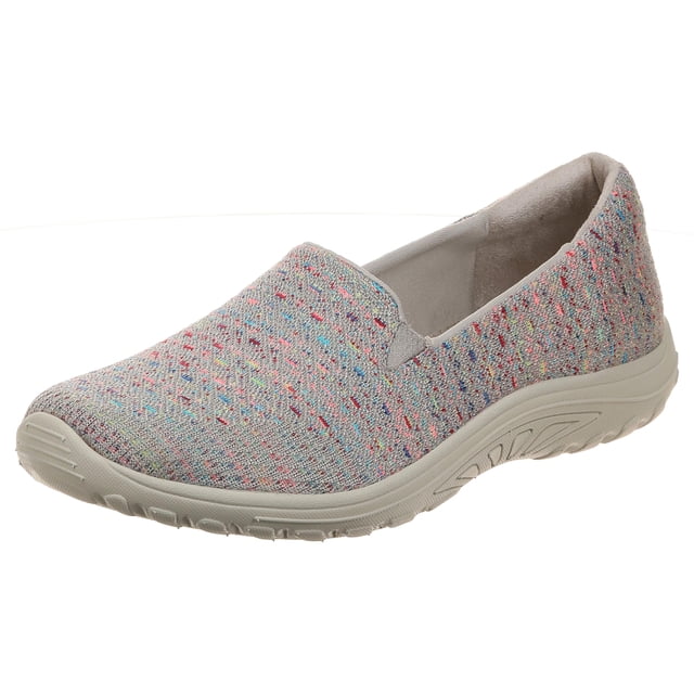 Zapatos Skechers Reggae Fest de mimbre planos para mujer, color topo