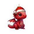 thumbnail image 2 of Christmas Big Sales! Christmas Ornaments for Kids Christmas Creative Dinosaur Decoration Christmas Tree Acrylic Flat Pendant Home Gift Decorations, 2 of 4