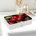 thumbnail image 6 of Cherry PU Leather Jewelry Display Organizer Box Display Case Portable Earring Holder with Removable Compartment, 6 of 6