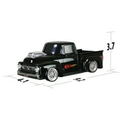 QFX BT-1956 RETRO TRUCK DUAL 2” BLUETOOTH SPEAKER WITH BASS RADIATOR AND ON-THE-GO LED LIGHTS (Black)