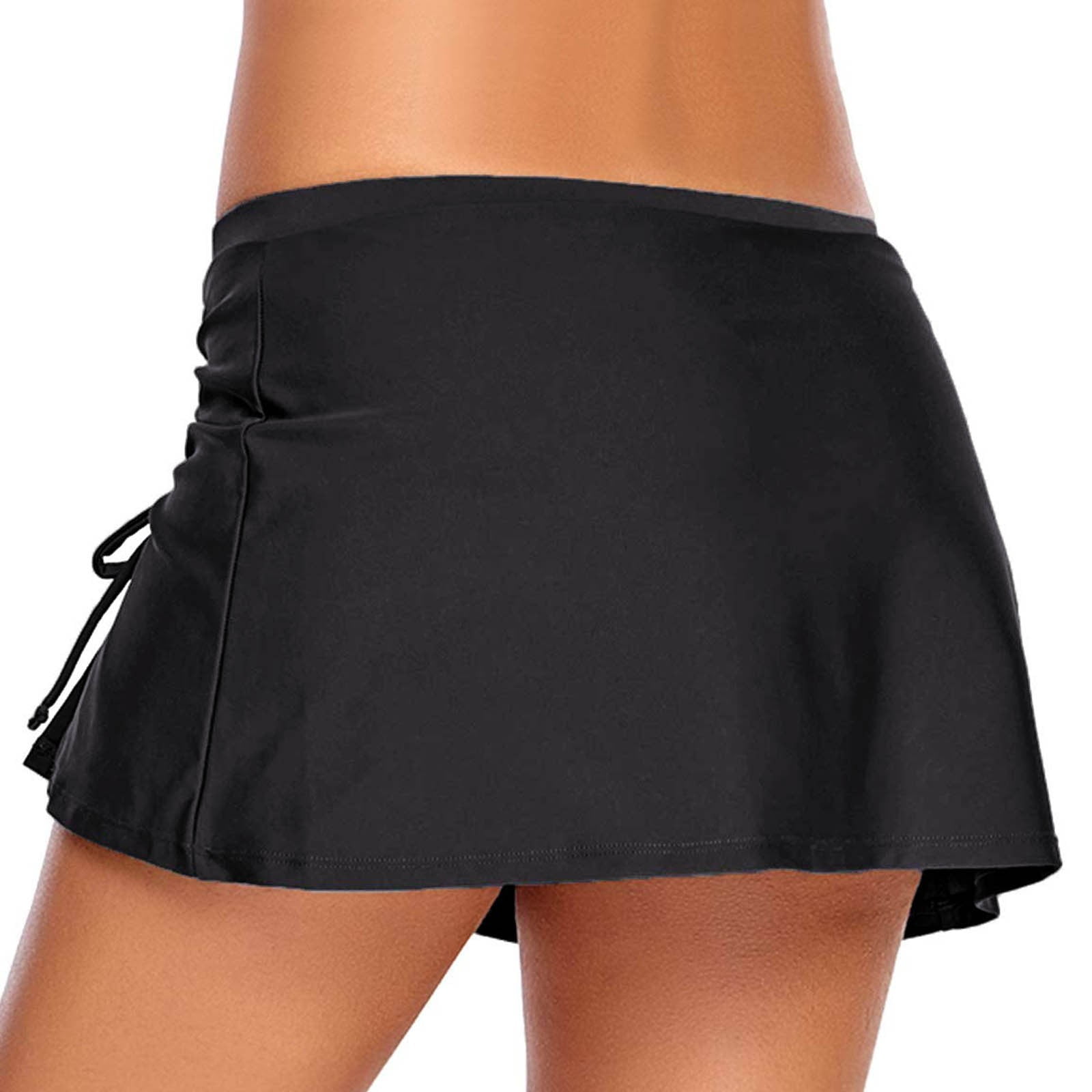 KONDYS Women Swim Skirt Bottoms High Waisted Bathing Suit Swimsuits Skirts Pleated Skorts Boxer Liner Beachwear Swimwear Leisure