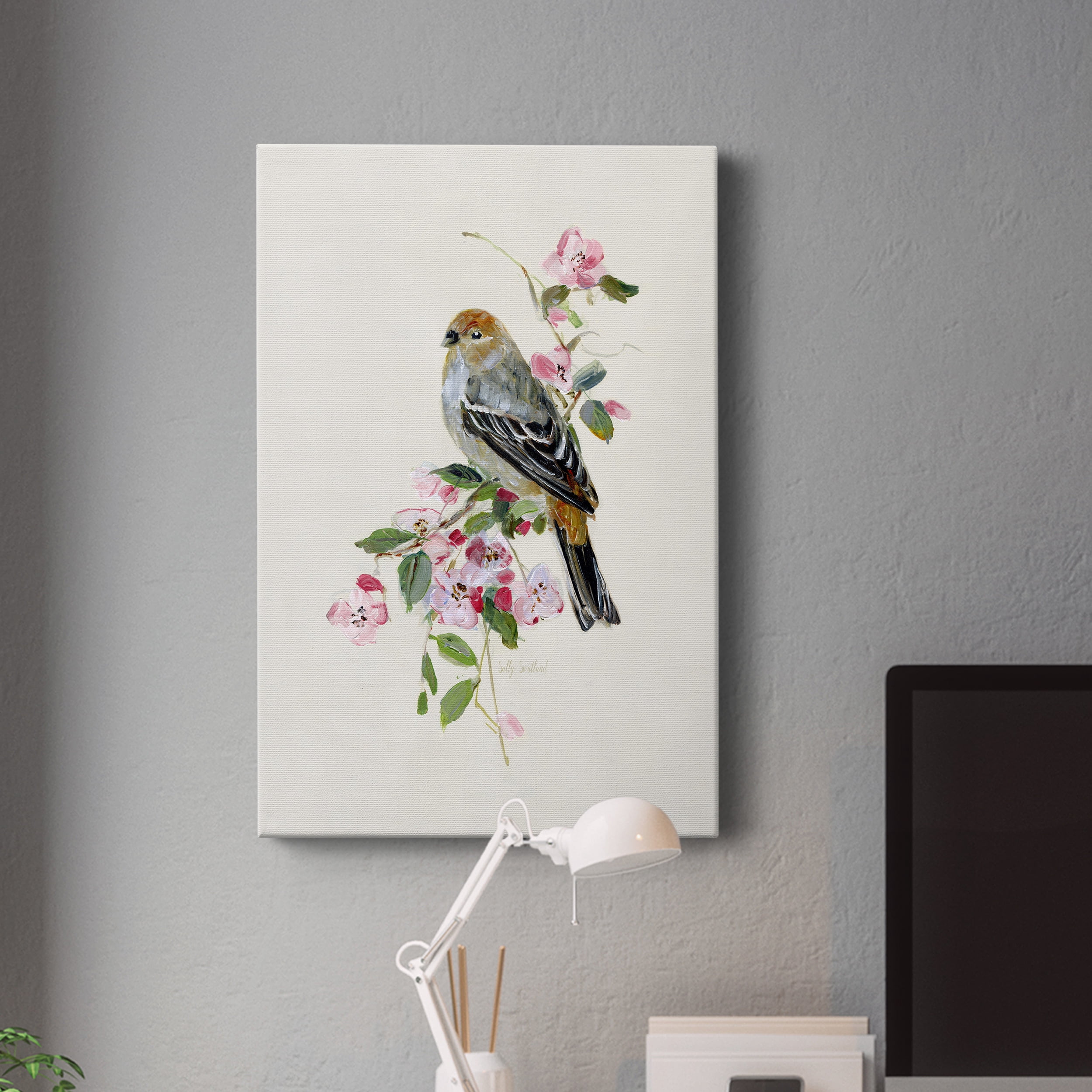 Spring Song Goldfinch Premium Gallery Wrapped Canvas - Ready to Hang - 24 x 36