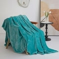 thumbnail image 4 of SPOORYYO Lightweight Breathable Soft Comfortable Summer Cooler Quilt Blanket Bed Blanket Thermal Blanket Thick Plushes Machine Washable Blanket For All Season, Green, 100x150CM, 4 of 9