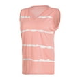 thumbnail image 2 of Yuemengxuan Women Soft Sleeveless T-shirt, Casual Striped Pattern V-neck Tank Tops, 2 of 8