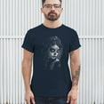 thumbnail image 4 of Sugar Skull Lace T-shirt Black White Day of the Dead Gothic Beauty Monochrome Dia de Los Muertos Elegant Men's Tee, 4 of 7