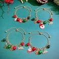 thumbnail image 3 of OUSITAID Christmas Theme Snowflake Reindeer Bell Santa Claus Pendant Adjustable Bracelets, 3 of 4