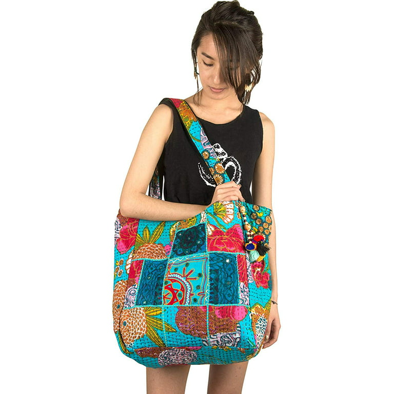 Bohemian Hippie Gypsy Shoulder Bag Women Cotton Canvas Tote Bag