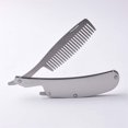 thumbnail image 2 of Peines para hombres y mujeres, mini peines de bolsillo, peines plegables de acero inoxidable, herramientas para el cuidado de la barba, peines cómodos de usar, 2 of 5