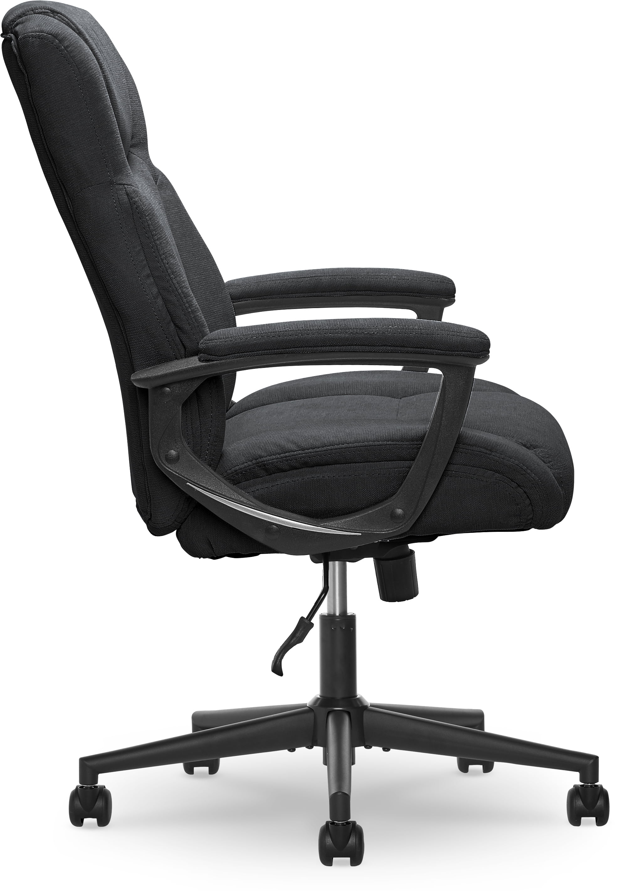 Serta Connor Executive Office Chair, Ergonomic Computer Chair with Layered Body Pillows, Contoured Lumbar, Adjustable Seat, Microfiber Fabric, Black