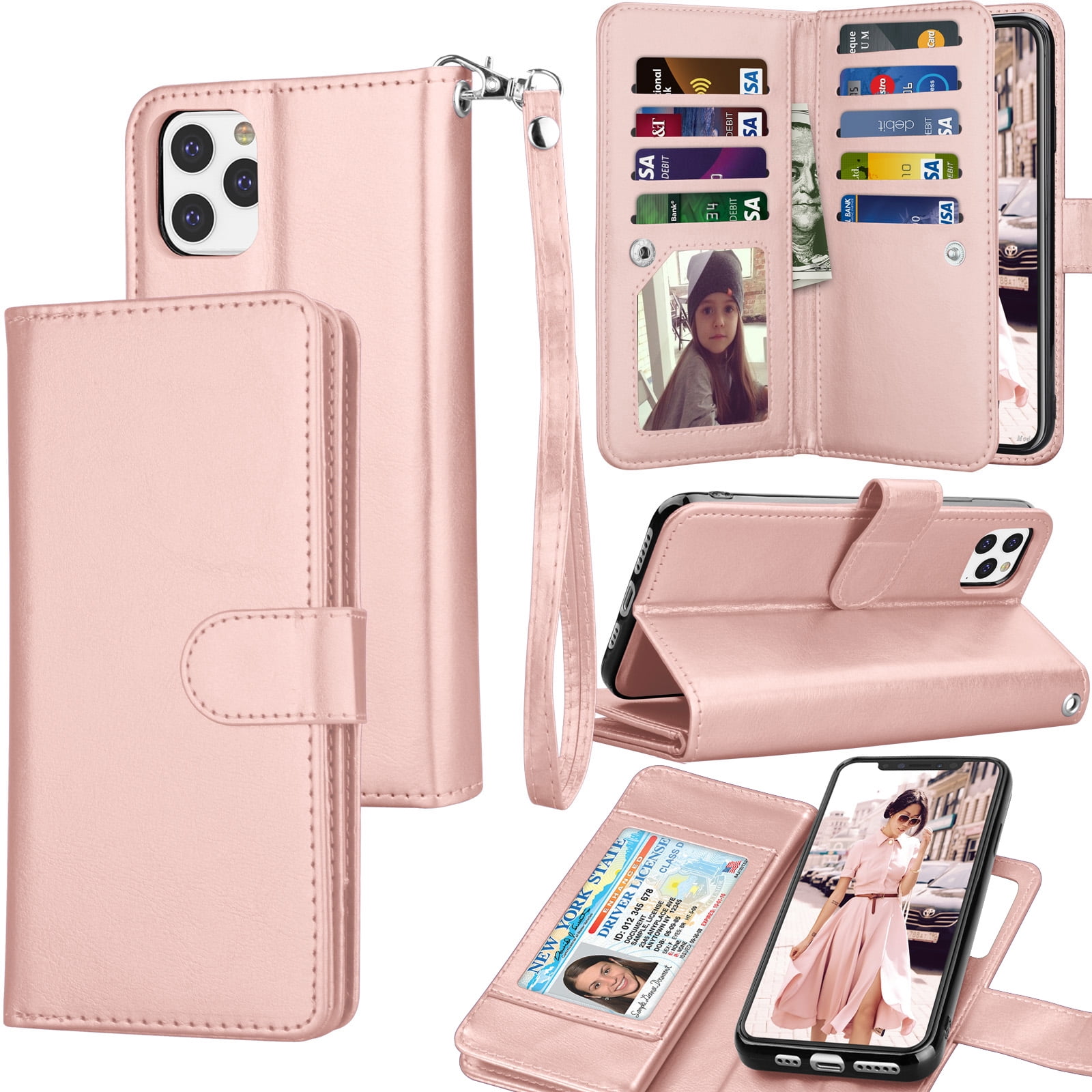 Daisy Butterfly Shockproof PU Leather Wallet Flip Phone Case Book Folio with kickstand Card Slots Holder TPU Bumper Slim Fit Magnetic Protective Cover for Huawei Honor 20E Huawei Honor 20E Case