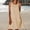 Orange, variant on Women's Sleeveless Striped Summer Dress, Round Neck Casual Pullover Sundress