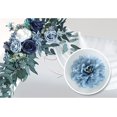 thumbnail image 3 of Fymlhomi Artificial Wedding Arch Flowers Kit (Pack of 2) Dusty Blue Rose Flower Garlands with Willow Leaves Greenery Swag Floral Arrangement for Wedding Ceremony Reception Backdrop Decor, 3 of 5