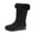 Black Boots for Women, variant on Faux Fur Trim Snow Boots Women Suede Upper Winter Warm Walking Booties Beige 42