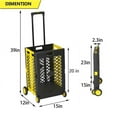 KARMAS PRODUCT Rolling Crate Folding Grocery Shopping Cart with Wheels