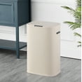 thumbnail image 6 of happimess Tammi Kitchen 14.5-Gallon Slim Metal Push Button Trash Can, Limestone Beige, HPM1017D, 6 of 10