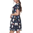thumbnail image 2 of Daiia Llamas 1 Print Women's Dresses 2025 Trendy Short sleeve Dresses Casual Baggy Flowy Maxi Sun Dresses, 2 of 6