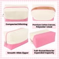 thumbnail image 2 of Aspire 4 Pack Cotton Canvas Makeup Bag with Contrasting Bottom Multi-Purpose Cosmetic Bag with Zipper Blank DIY Craft Bag-Natural / Navy, 2 of 7