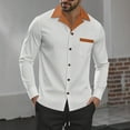 thumbnail image 2 of Long Sleeve Tshirts Shirts for Men Men’s Dress Shirts Long Sleeve Button Down Business Formal Shirt Collar Cuff Contrast Casual Shirt, 2 of 8