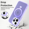 thumbnail image 7 of Asuwish Phone Case for iPhone 13 Pro/14 Pro 6.1 inch Tempered Glass Screen Protector Magnetic Folding Stand Frosted Translucent Rugged Shockproof Protective Cell Cover iPhone13/14Pro Women Men Purple, 7 of 7
