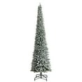 thumbnail image 3 of Nearly Natural Prelit LED Clear Lights, Flocked Pencil Artificial Christmas Tree, 12', 3 of 10