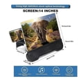 thumbnail image 2 of 14In Cell Phone Screen Magnifier with Wireless Speaker Foldable PhoneStand with Screen Amplifier for Movies,Video,Gaming, 2 of 5