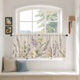 thumbnail image 3 of Spring Lavender Tier Curtains, Farmhouse Floral Vintage Light Filtering Kitchen Curtains, 2Pcs Rod Pocket Half Window Treatments Panels for Sink Cafe Cabinet Camper 27.5x36 Inches, 3 of 9