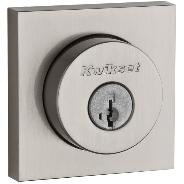 Kwikset Halifax Square Deadbolt, Satin Nickel