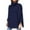 Navy, variant on IROINNID Womens Sweater Turtleneck Pullover Sweater Solid Color Loose Mid-Length Long Sleeve Winter Sweater Bat Hem Knitted Sweater Tops