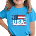 thumbnail image 1 of T-Shirt pour Enfants, Imprimé de la Fête de l'Indépendance à Manches Courtes et Col Rond, Haut Décontracté et Polyvalent pour Garçons et Filles de 3 à 15 Ans, 1 of 6
