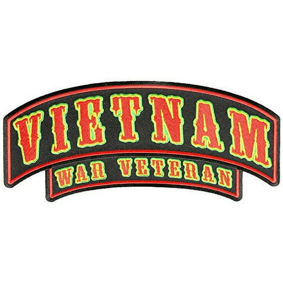 Large VIETNAM WAR VETERAN Top Rocker Back Patch - Veteran Owned Business