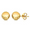 Yellow Gold, variant on A&M 14K Yellow Gold Ball Stud Earrings for Women, Lightweight Push-Back, 3mm–9mm Sizes, Gift Box Included