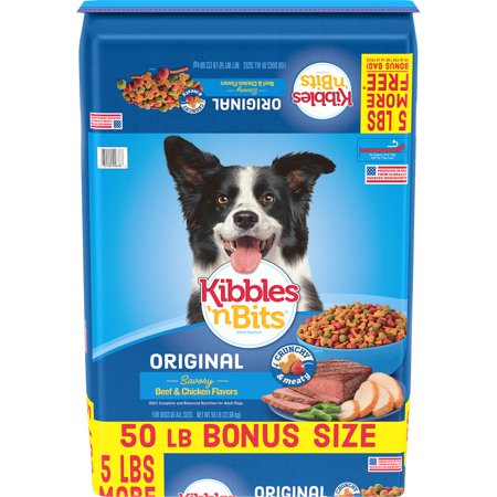 Kibbles  n Bits Original Savory Beef & Chicken Flavors Dry Dog Food  50-Pound