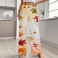 thumbnail image 2 of Thanksgiving Pumpkins Fall Leaves Pajama Pants Loose Pajamas Female Breathable Home Trousers Leisure Sleeping Pants Large Size, 2 of 6