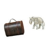 thumbnail image 1 of Organizador de joyas de madera, caja organizadora de joyas, caja para baratijas con tapa abatible, figura de tallada a mano, escultura rústic, 1 of 8