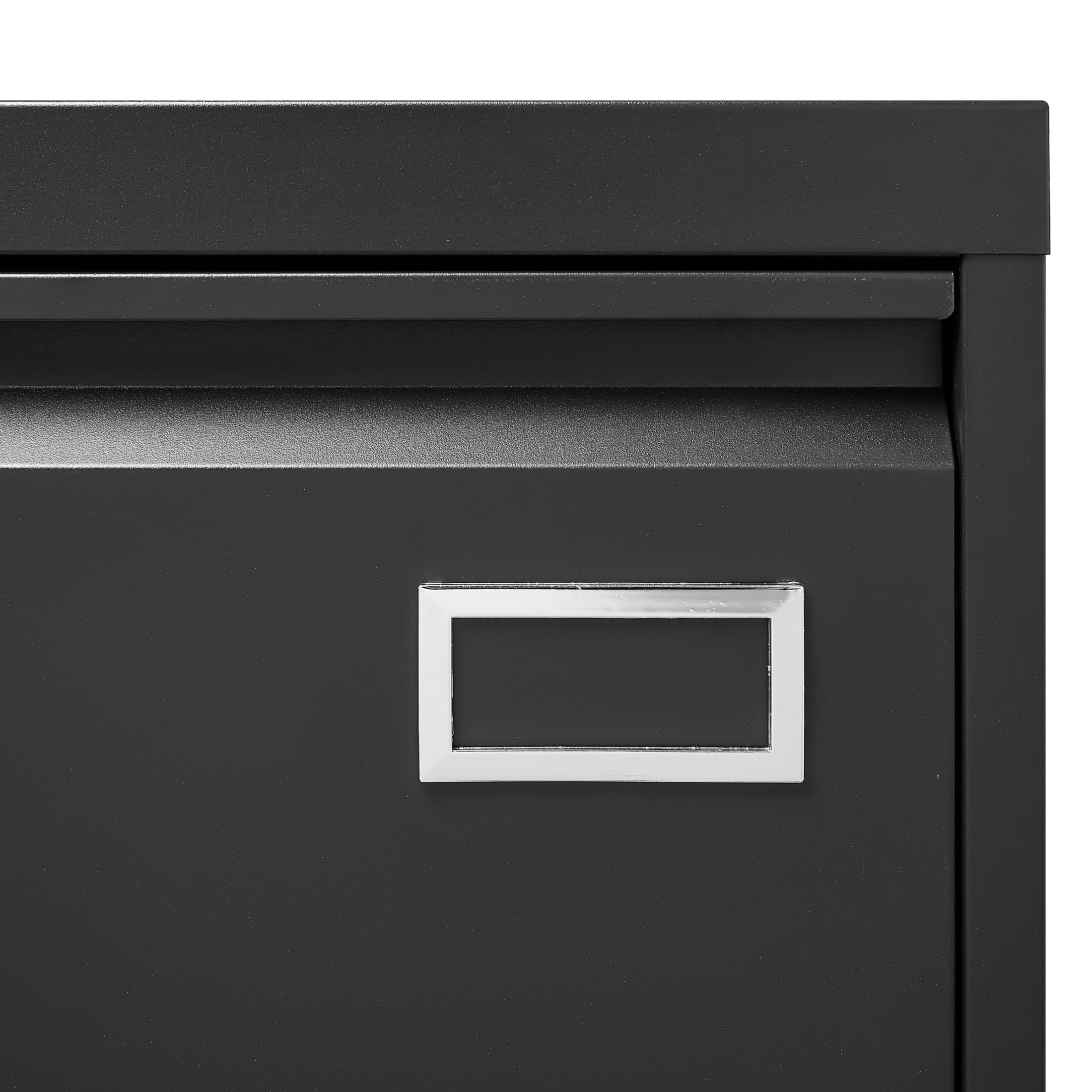 Noble House 2 Drawer Lateral File Cabinet with Lock, Metal Office Storage for Legal/Letter/A4, Black