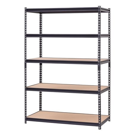 Muscle Rack 48 W X 24 D X 72 H 5 Shelf Steel Shelving Black