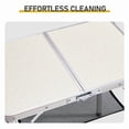 thumbnail image 6 of White Folding Camping Table with 3 Adjustable Heights & Mesh Shelf, 110lb Capacity Portable Table for Camping, Picnics, Beach, Patio, 6 of 10
